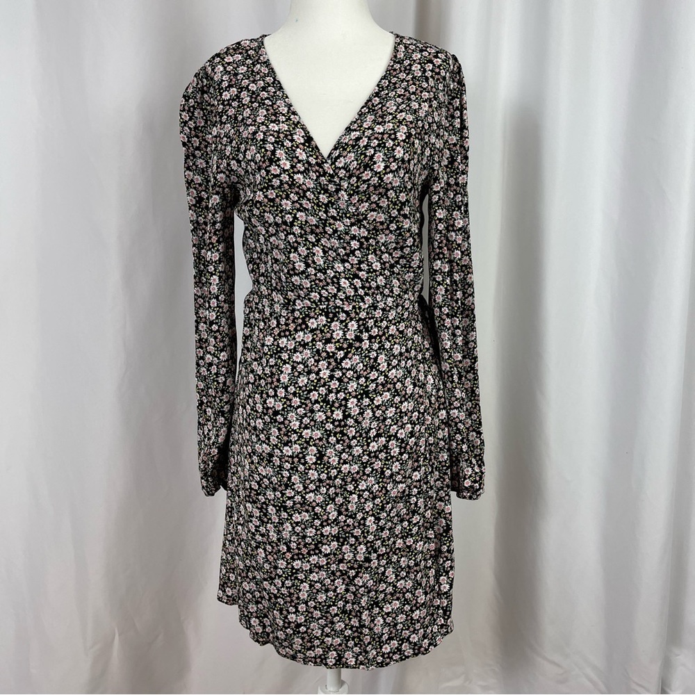 Elodie Black Floral Long Sleeve Dress